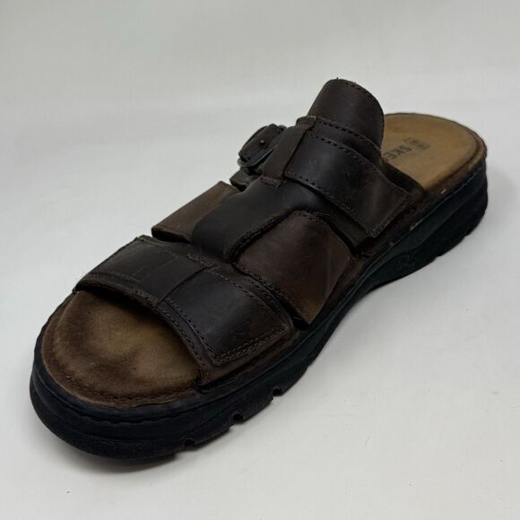 Skechers Jammers Platform Sandals Mens 13 Brown Leather Chunky Sole Vintage Y2K - Picture 7 of 16